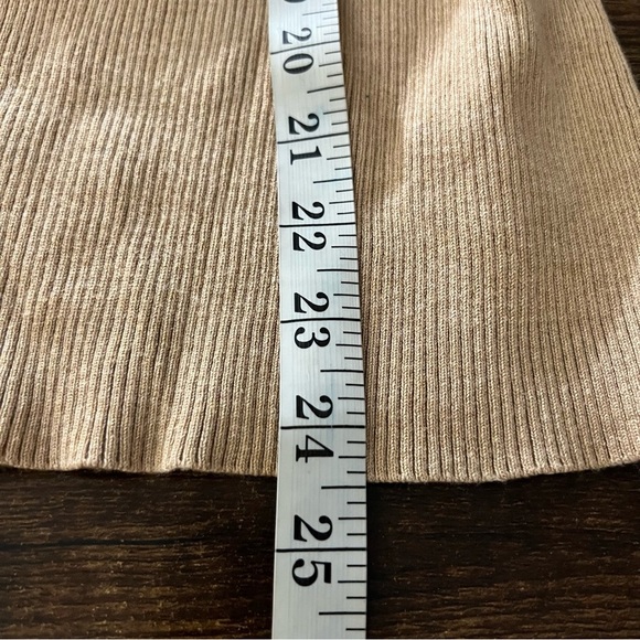 Chicos Size Large Tan Ribbed Knit Long Sleeve Pullover Rachel Turtleneck Sweater - Picture 3 of 9